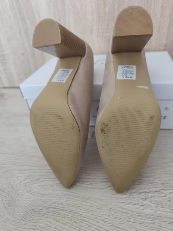 Pantofi cu toc înalt Solo Donna EU 36 | Auriu, Piele naturală - Image 4