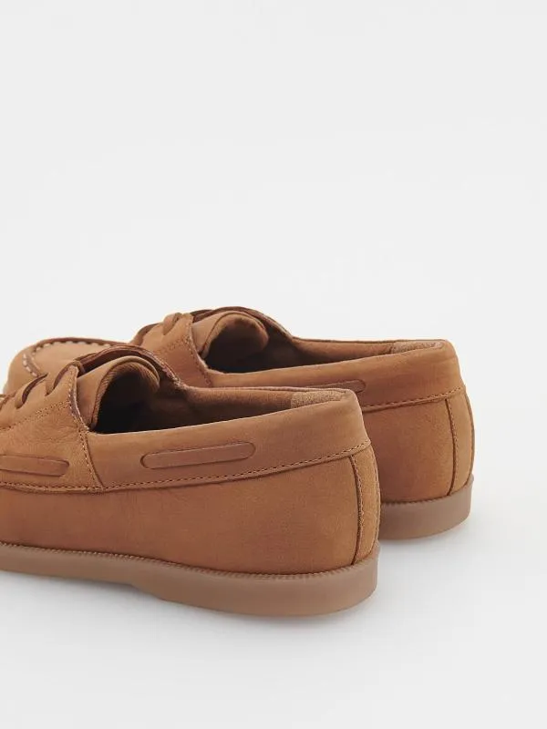 Loaferi Reserved EU 40 | Caramel, Monocrom, Piele naturală - Image 3