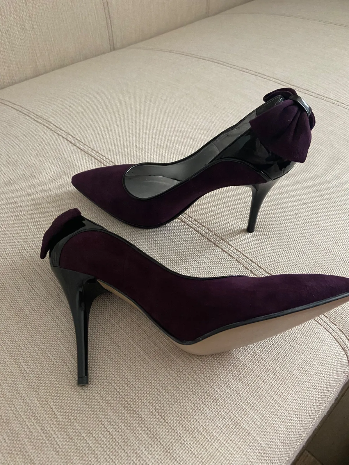 Pantofi cu toc înalt CORYLLUS EU 39 | Mov, Piele întoarsă  Suede - Image 2