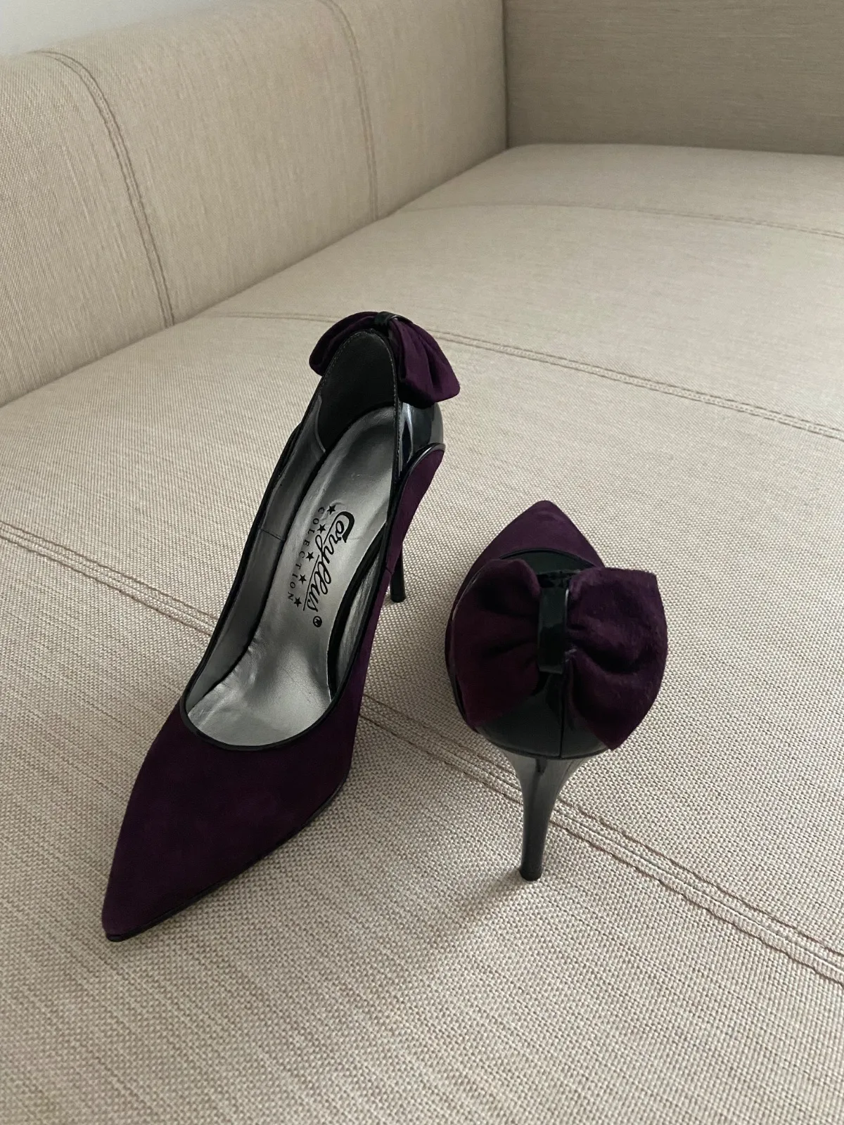 Pantofi cu toc înalt CORYLLUS EU 39 | Mov, Piele întoarsă  Suede - Image 3