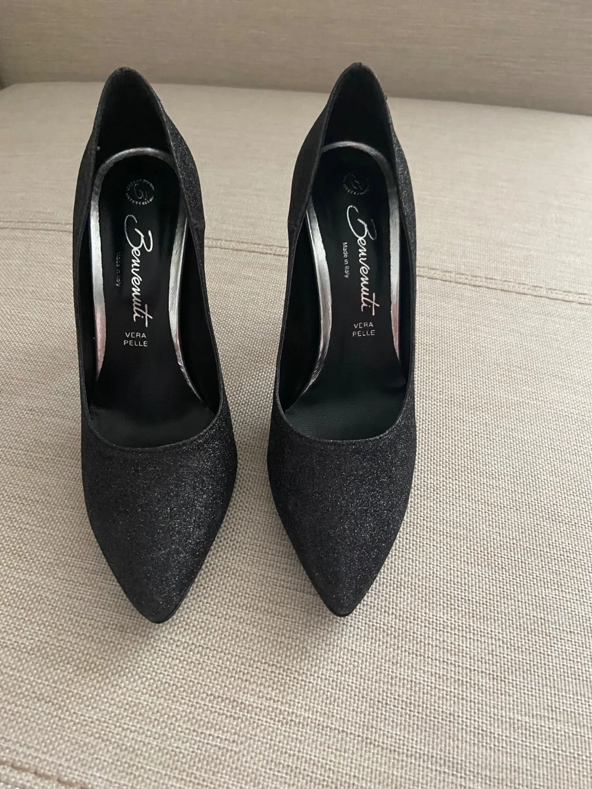 Pantofi cu toc înalt Benvenuti EU 38 | Negru, Piele naturală - Image 5