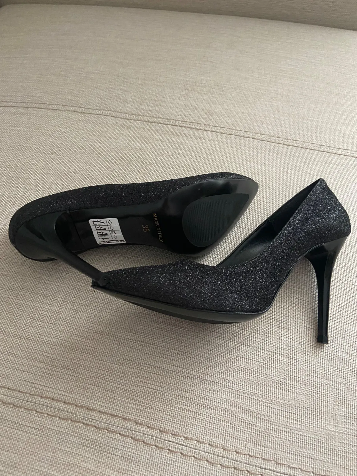 Pantofi cu toc înalt Benvenuti EU 38 | Negru, Piele naturală - Image 3