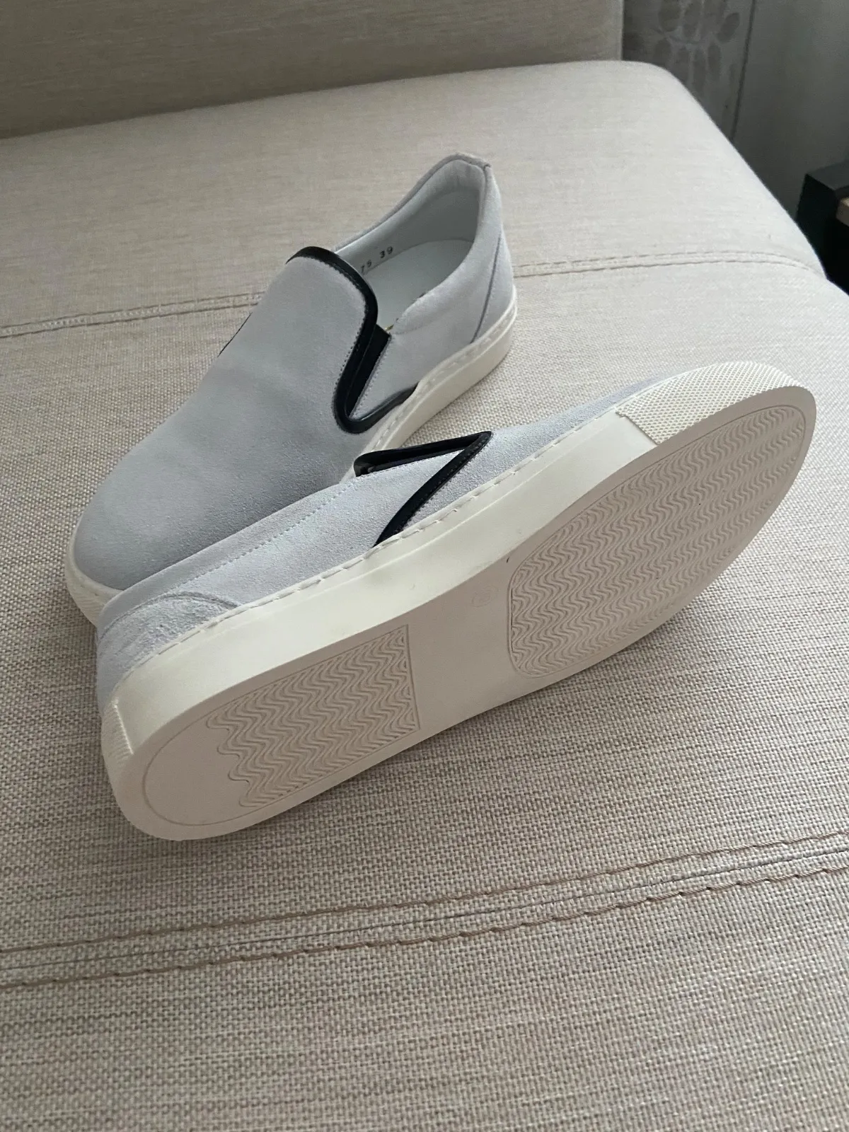 Mocasini John Galliano EU 39 | Bleu, Piele întoarsă Suede - Image 3