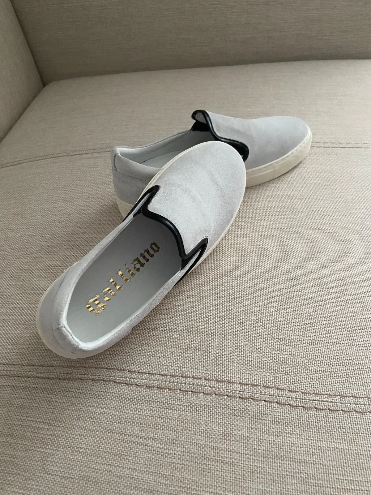 Mocasini John Galliano EU 39 | Bleu, Piele întoarsă Suede - Image 4