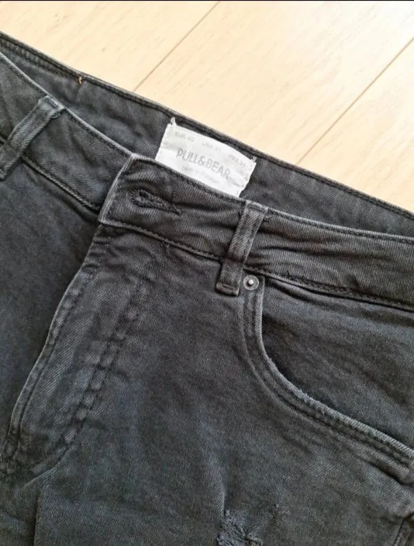 Blugi Pull&Bear EU 40 | Negru, Talie medie, Slim fit, Denim - Image 3