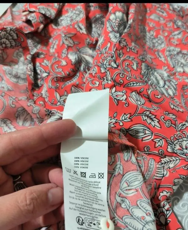 Bluză Damart EU 50 | Cărămiziu, Normal, Mânecă scurtă, Oriental & Paisley, Vâscoză - Image 11