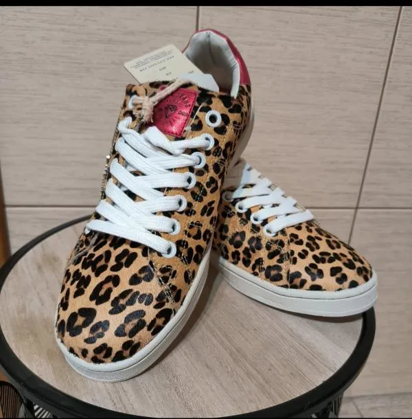 Sneakers Pepe Jeans EU 41 | Auriu, Animal print, Piele ecologică - Image 2