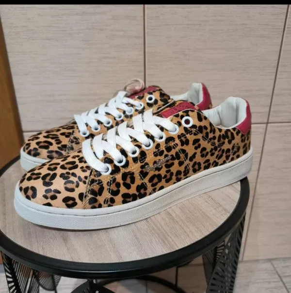 Sneakers Pepe Jeans EU 41 | Auriu, Animal print, Piele ecologică - Image 4