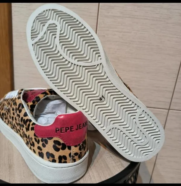 Sneakers Pepe Jeans EU 41 | Auriu, Animal print, Piele ecologică - Image 5