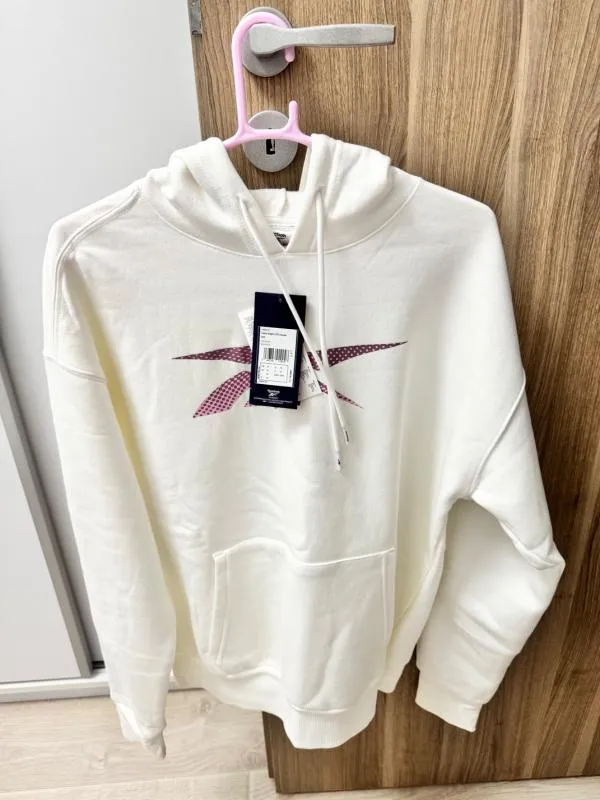 Hanorac sport Reebok M | Alb, Logo - Image 7