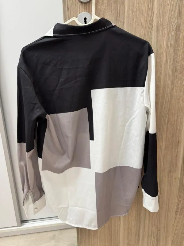 Cămașă Shein EU 36 | Multicolor, Normal, Mânecă lungă, Abstract & Color Block - Image 3
