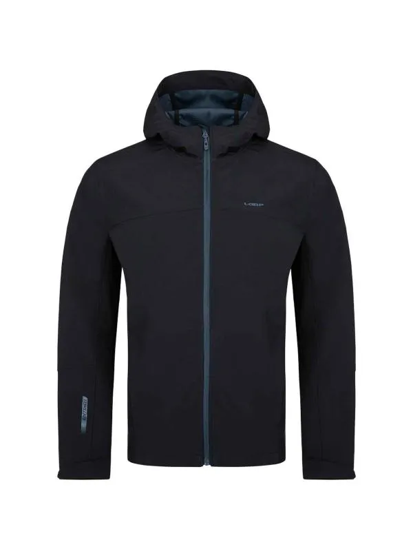 Geacă softshell LOAP LADOR XL | Negru, Cu glugă, Logo
