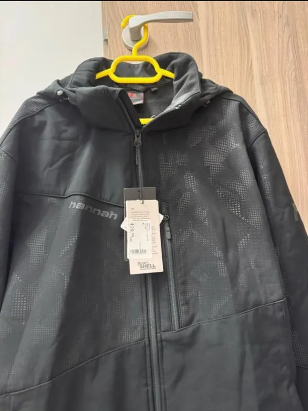 Geacă softshell Hannah XL | Negru, Cu glugă, Logo - Image 7