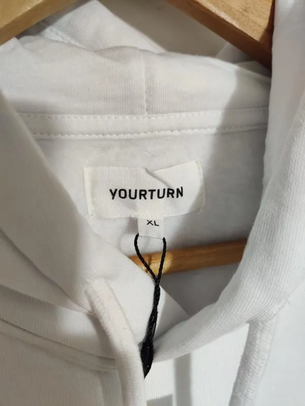 Hanorac YOURTURN XL | Alb, Normal, Bumbac - Image 10