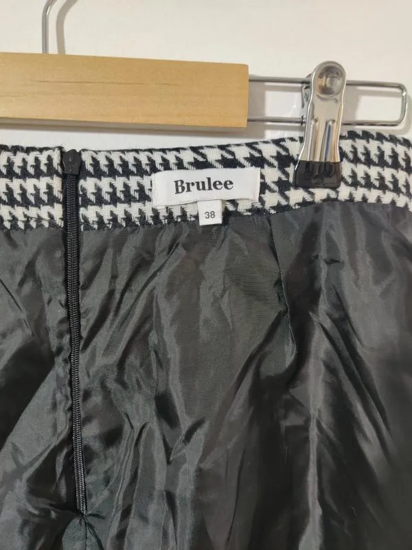 Fustă A-line Brulee EU 38 | Negru, Midi, Lungă fit, Carouri - Image 4