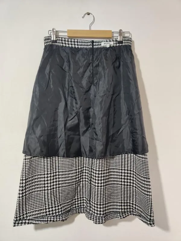 Fustă A-line Brulee EU 38 | Negru, Midi, Lungă fit, Carouri - Image 5
