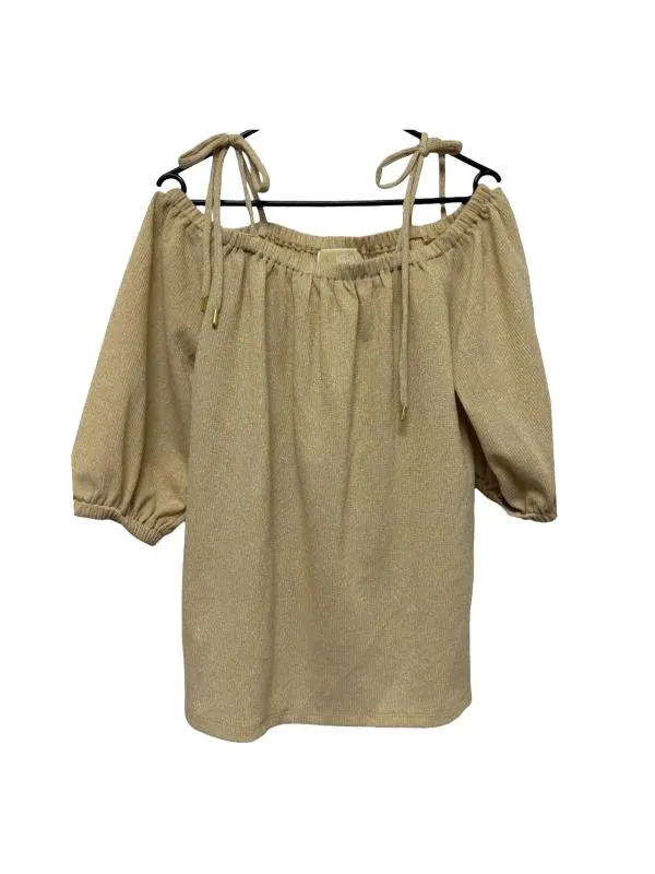 Bluză Michael Kors M | Caramel, Normal, Mânecă trei sferturi, Monocrom, Vâscoză