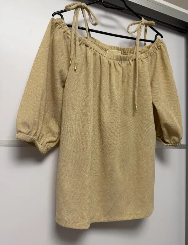 Bluză Michael Kors M | Caramel, Normal, Mânecă trei sferturi, Monocrom, Vâscoză - Image 2