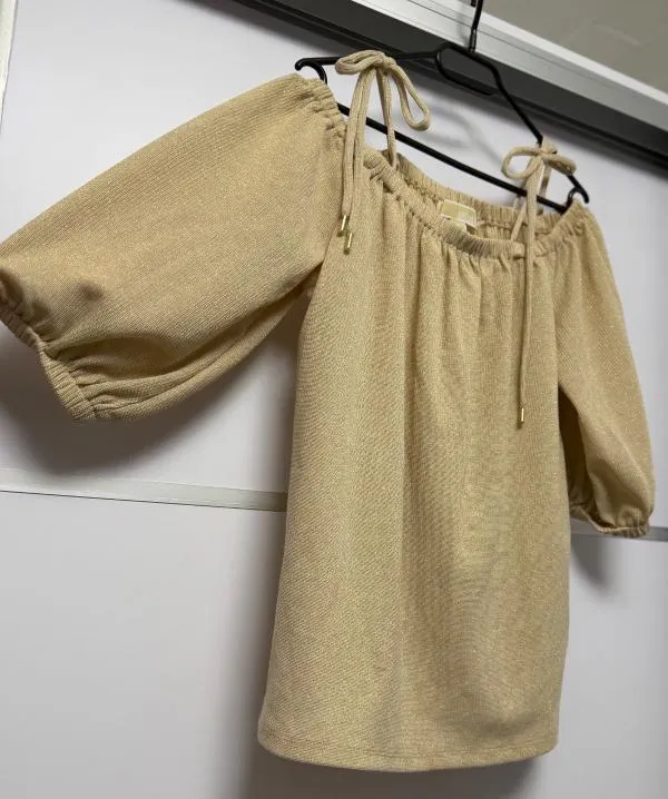 Bluză Michael Kors M | Caramel, Normal, Mânecă trei sferturi, Monocrom, Vâscoză - Image 7