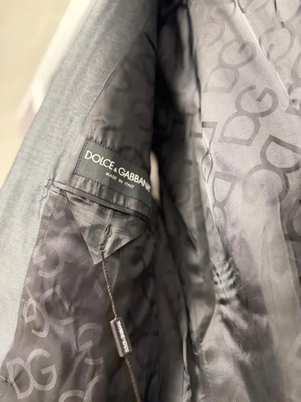 Sacou de costum Dolce & Gabbana EU 54 | Gri, Monocrom, Mătase - Image 5