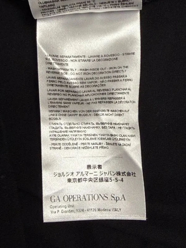 Tricou polo Armani Exchange S | Negru, Monocrom, Bumbac - Image 10
