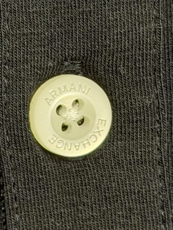 Tricou polo Armani Exchange S | Negru, Monocrom, Bumbac - Image 11