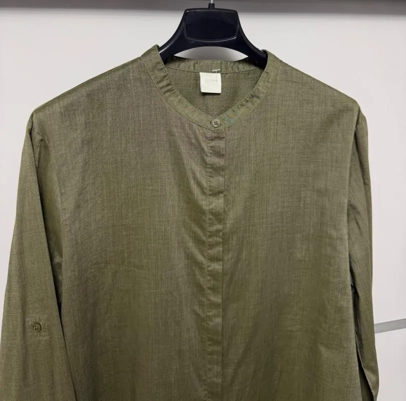 Cămașă Hugo Boss L | Khaki, Normal, Monocrom, Liocel - Image 3