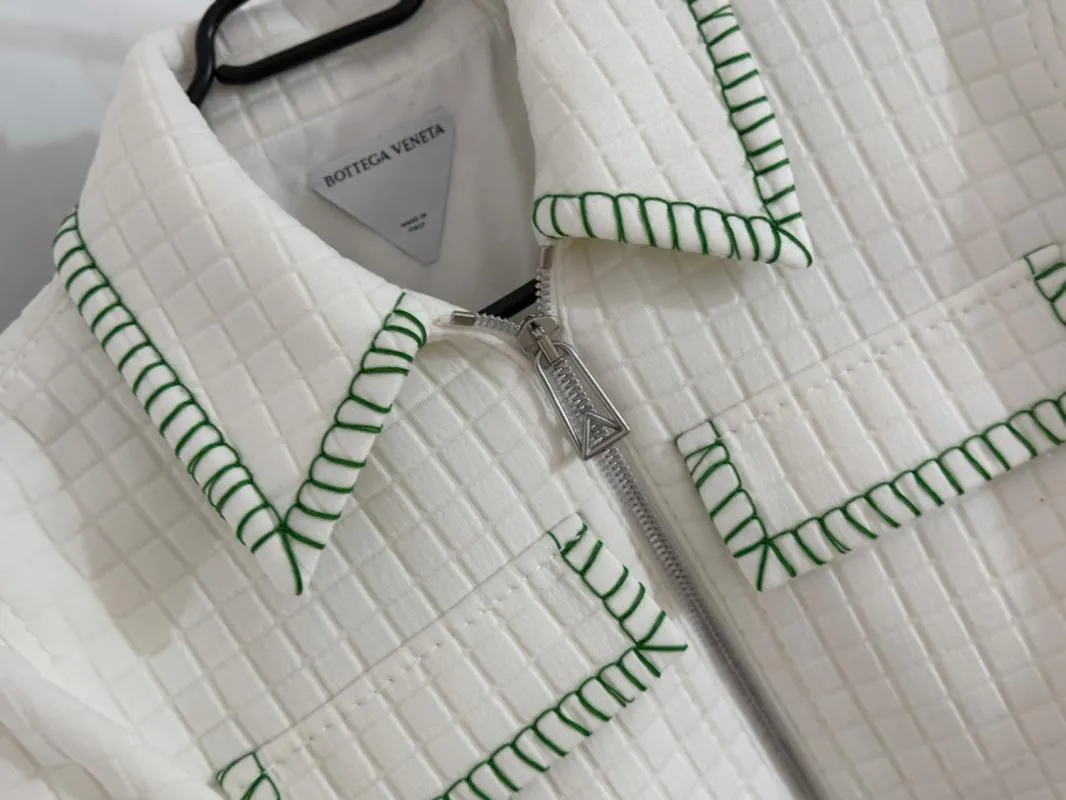 Jachetă Bottega Veneta EU 42 | Alb, Fără glugă, Monocrom, Poliamidă - Image 4
