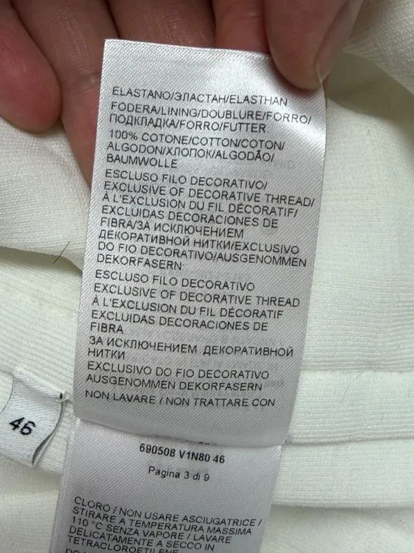 Jachetă Bottega Veneta EU 42 | Alb, Fără glugă, Monocrom, Poliamidă - Image 9