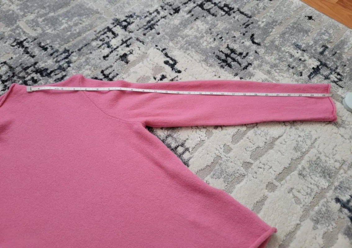 Pulover cu guler înalt Maerz M | Roz, Normal, Regular fit, Monocrom, Lână - Image 6