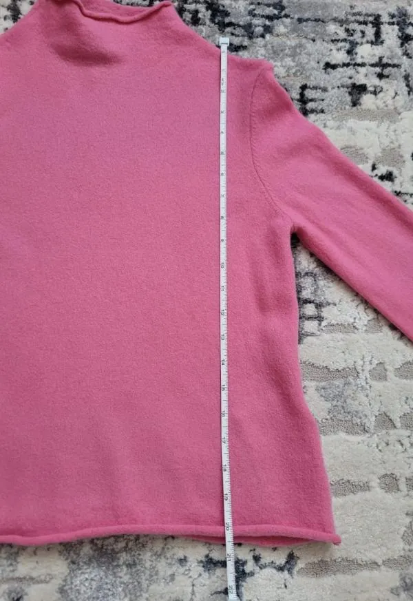 Pulover cu guler înalt Maerz M | Roz, Normal, Regular fit, Monocrom, Lână - Image 7