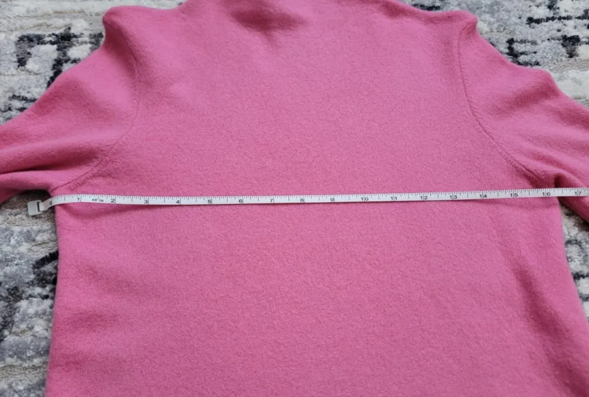 Pulover cu guler înalt Maerz M | Roz, Normal, Regular fit, Monocrom, Lână - Image 9