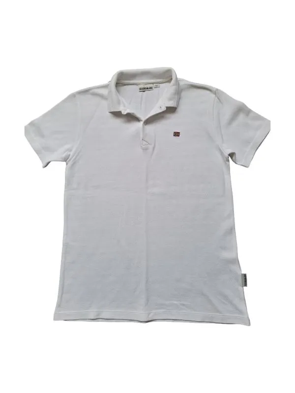 Tricou polo Napapijri Băieți | Alb