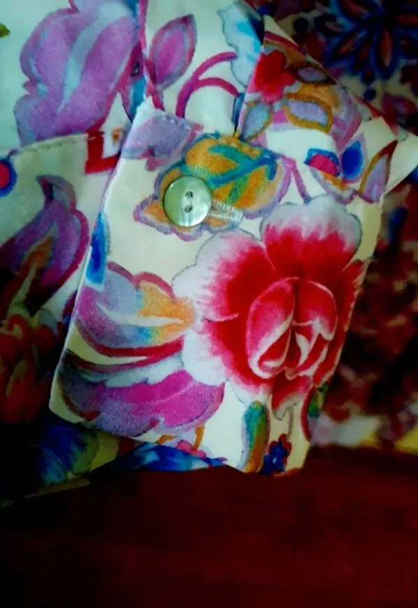 Cămașă Zara S | Multicolor, Normal, Mânecă lungă, Floral & Tropical, Satinat - Image 5