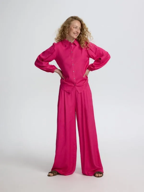 Cămașă Reserved L | Fuchsia, Normal, Mânecă lungă, Monocrom, In - Image 2
