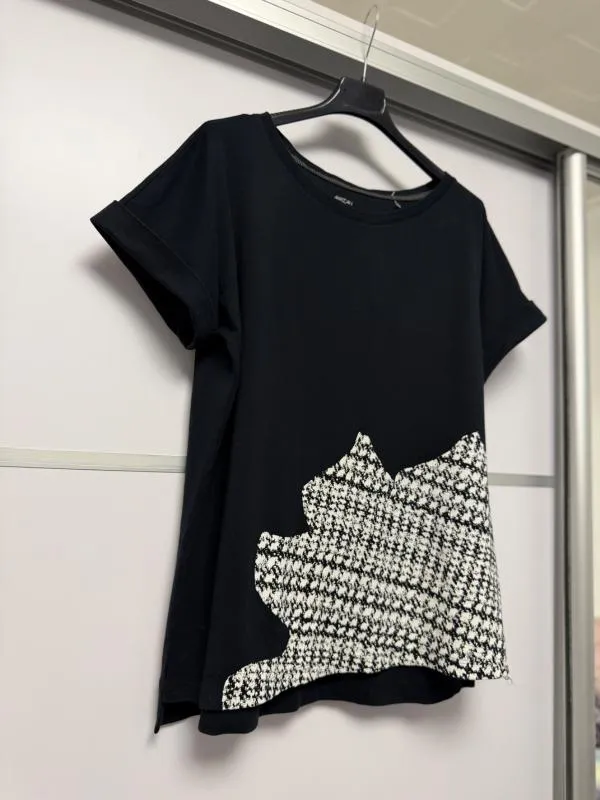 Tricou Marc Cain XL | Negru, Normal, Mânecă scurtă, Abstract & Color Block - Image 2
