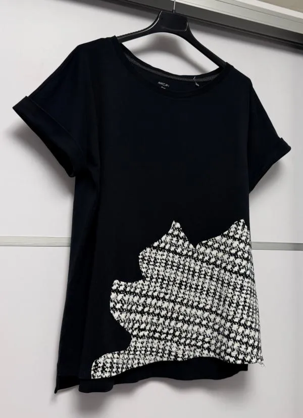 Tricou Marc Cain XL | Negru, Normal, Mânecă scurtă, Abstract & Color Block - Image 3