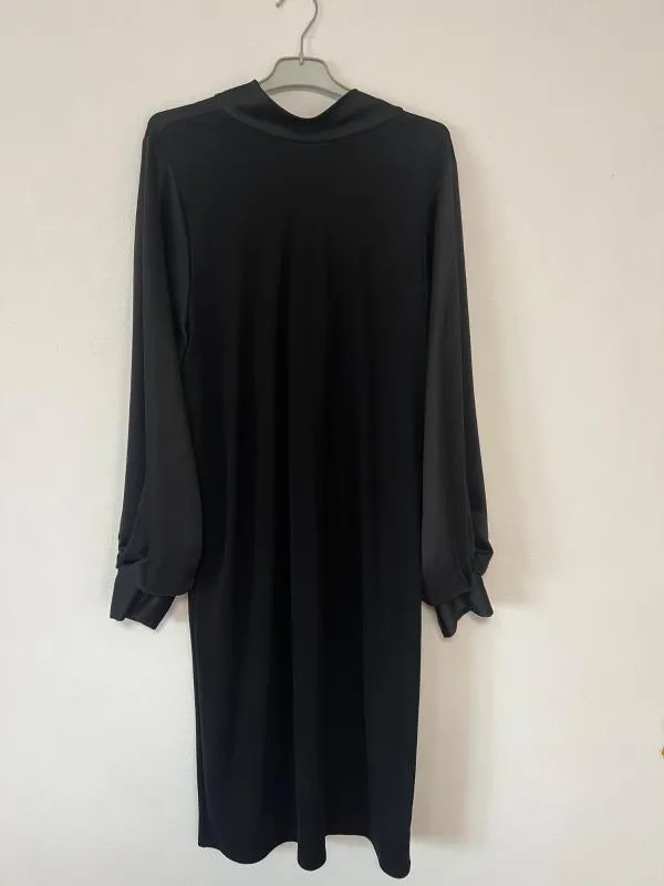 Rochie de seară Zara L | Negru, Midi, Mânecă lungă, Poliester - Image 2