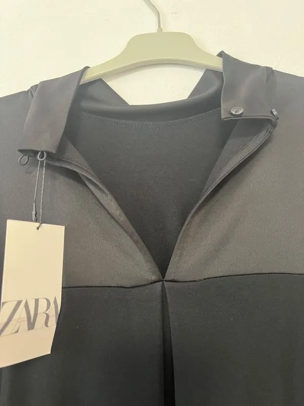 Rochie de seară Zara L | Negru, Midi, Mânecă lungă, Poliester - Image 5