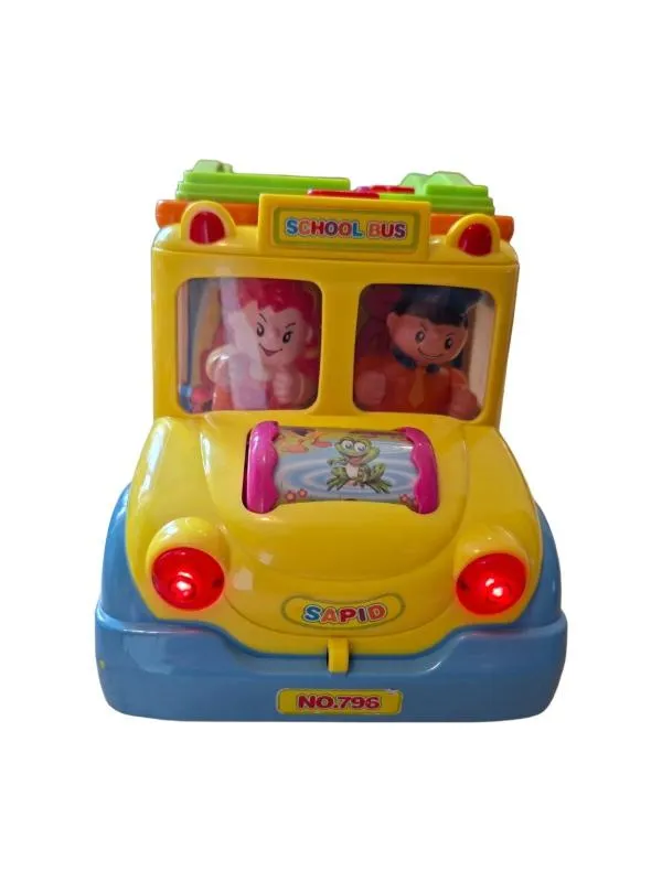 Jucărie educativă autobuz școlar cu lumini, sunete și mișcare 3 - 4 ani | Multicolor