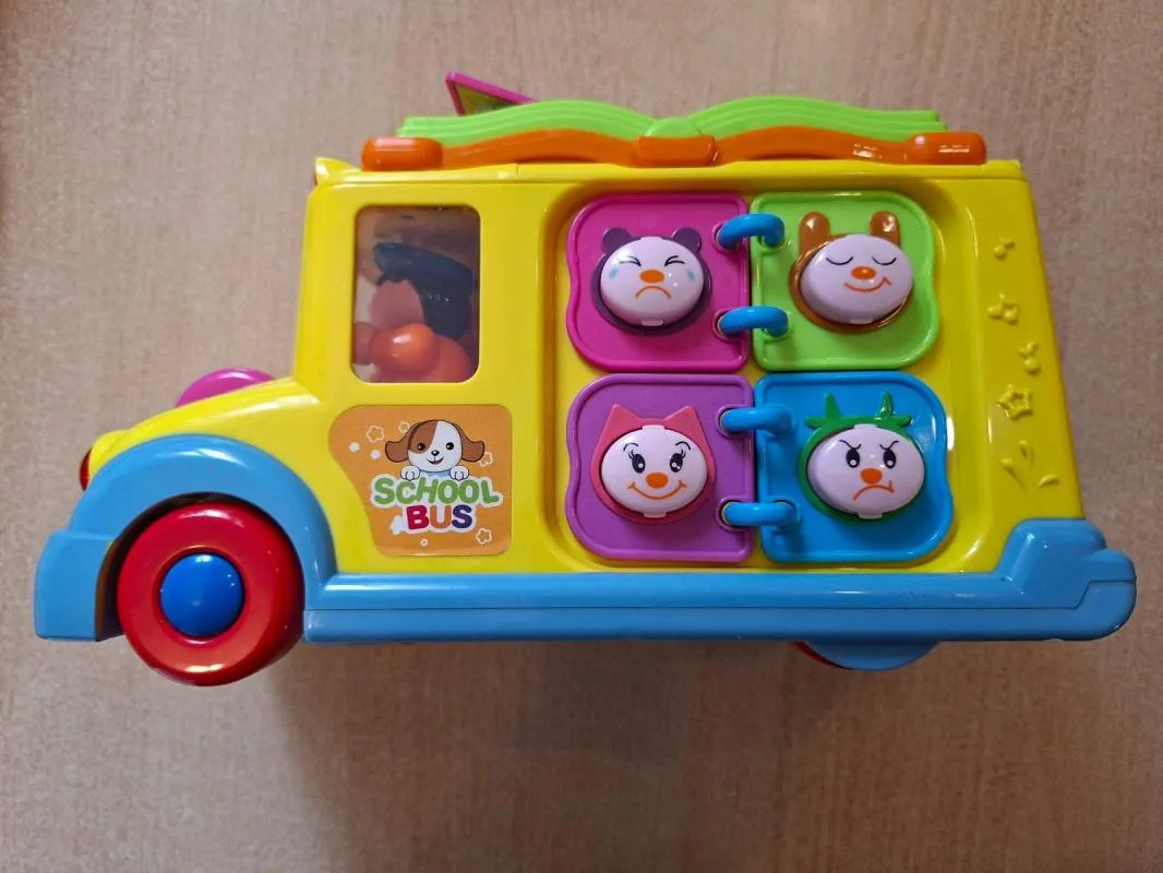 Jucărie educativă autobuz școlar cu lumini, sunete și mișcare 3 - 4 ani | Multicolor - Image 3