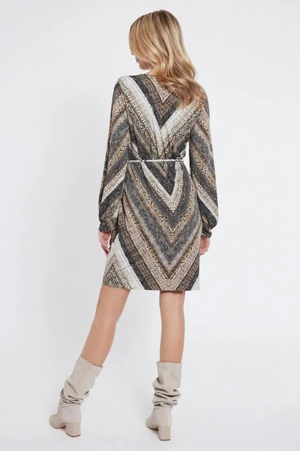 Rochie de seară Ana Alcazar M | Argintiu, Mini, Animal print - Image 3