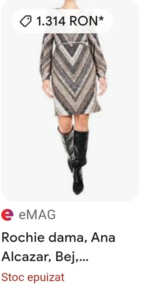 Rochie de seară Ana Alcazar M | Argintiu, Mini, Animal print - Image 4