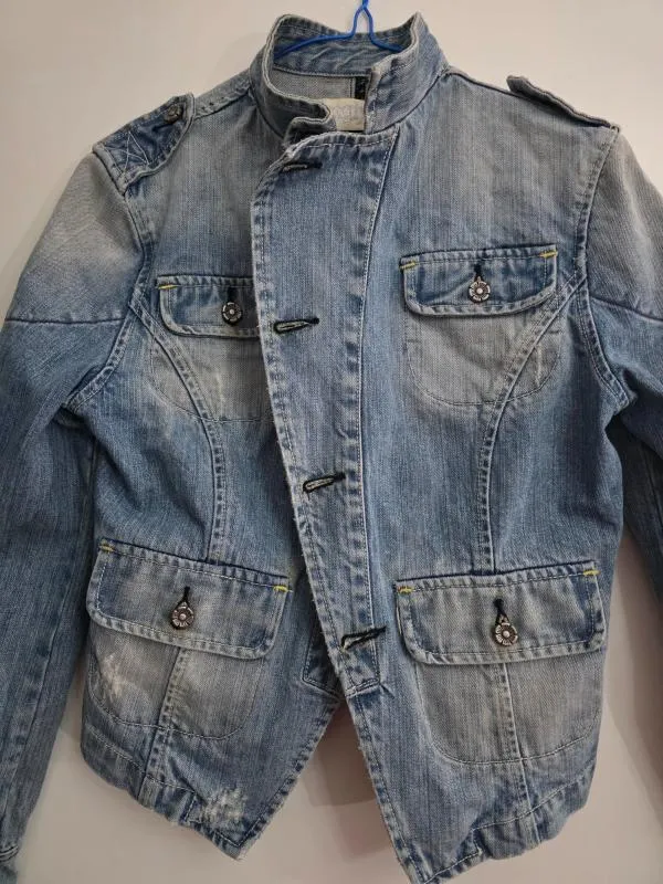 Geacă din denim Tgh sin M | Bleu, Fără glugă, Bumbac - Image 4
