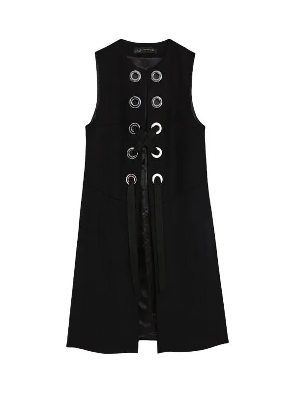 Vestă Zara S | Negru, Fără glugă - Image 2