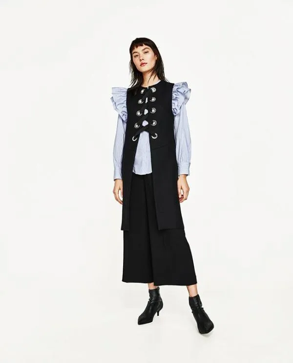 Vestă Zara S | Negru, Fără glugă - Image 3