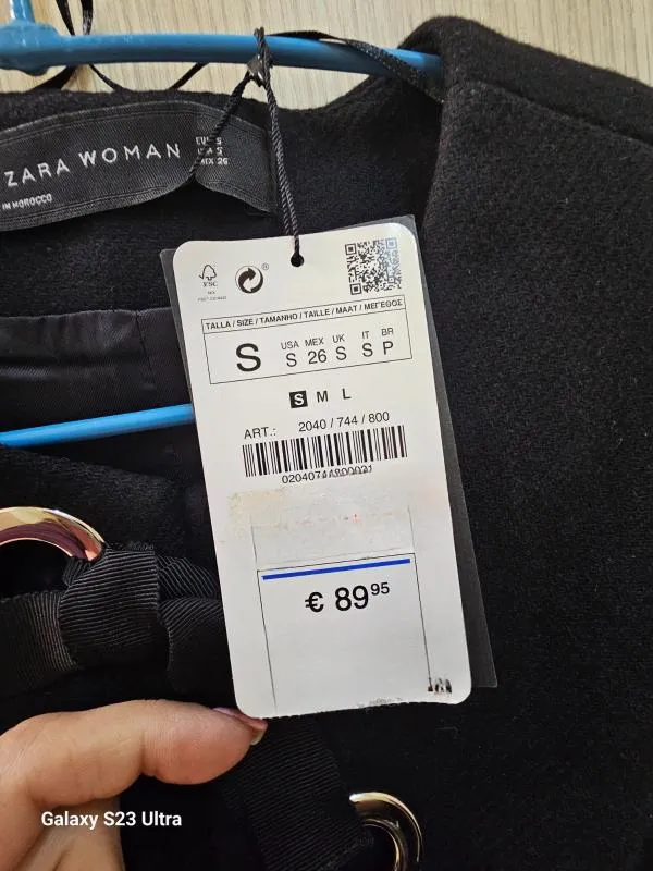 Vestă Zara S | Negru, Fără glugă - Image 10