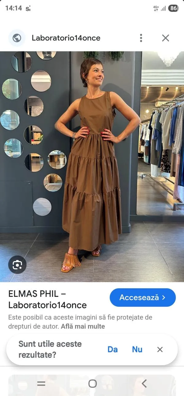 Rochie casual Elmas Phil M | Maro, Maxi, Fără mâneci - Image 8