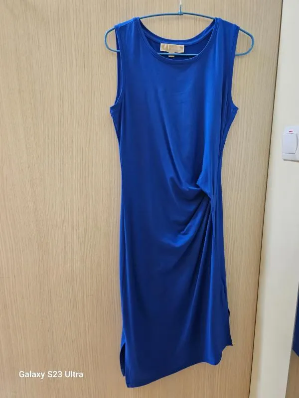 Rochie casual Michael Kors XS | Albastru, Midi, Fără mâneci, Drapat - Image 2