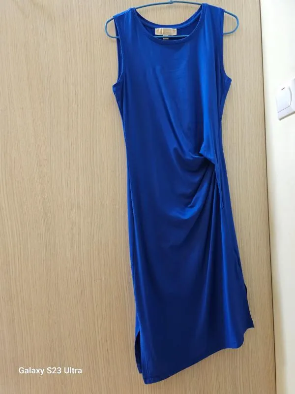 Rochie casual Michael Kors XS | Albastru, Midi, Fără mâneci, Drapat - Image 3